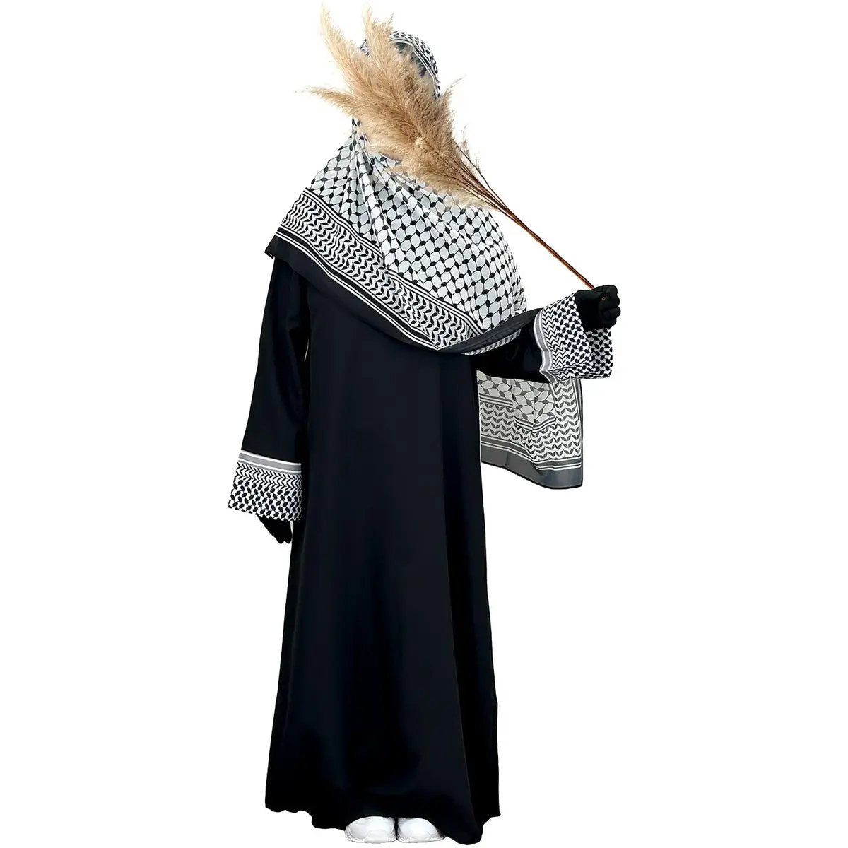 Keffiyeh Abaya Black S Keffiyeh Abaya Black S
