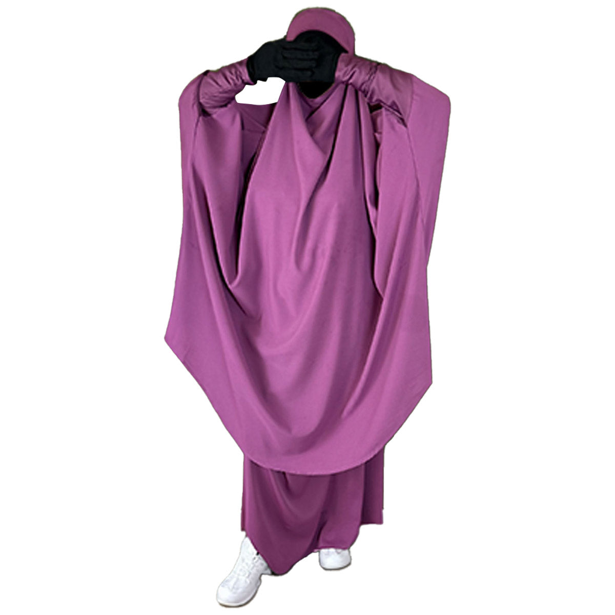 two piece jilbab set, purple