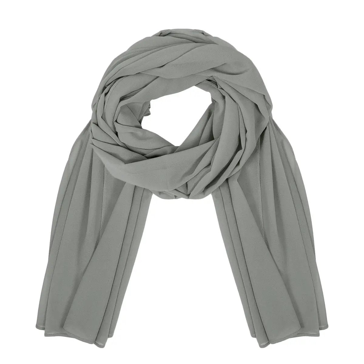light gray chiffon hijab