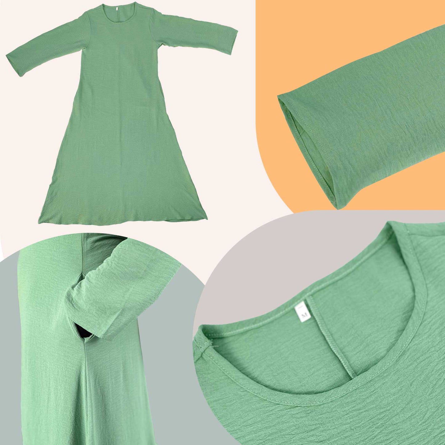 round neck, loose sleeve