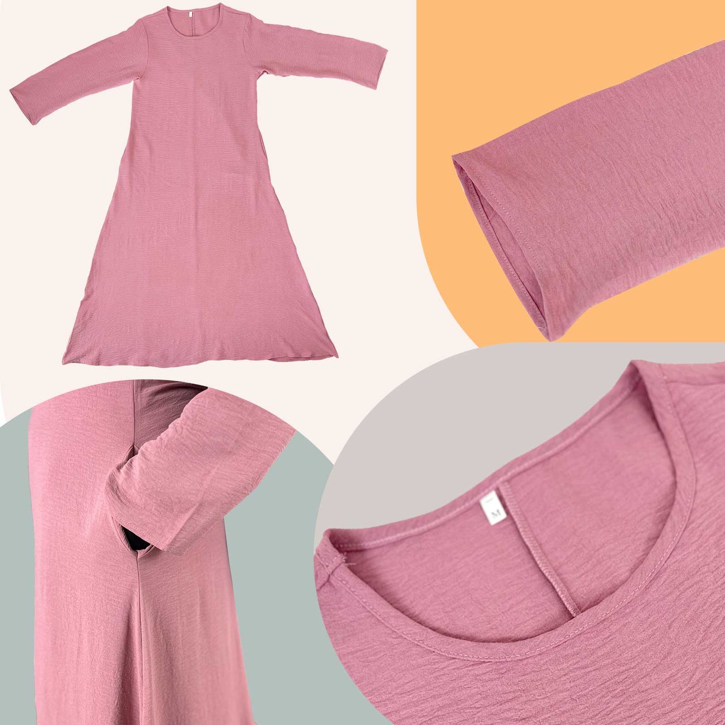 round neck, loose sleeve