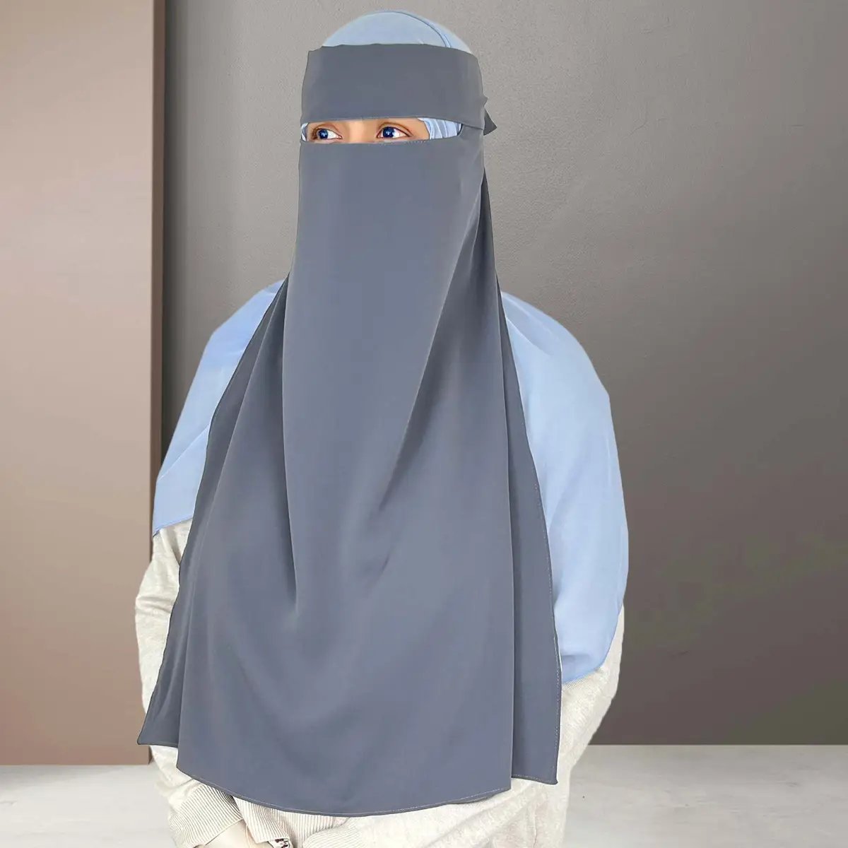 full-face and bust coverage niqab offering superior privacy and comfort