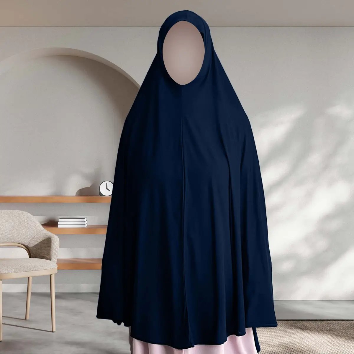 long scarf hot navy blue