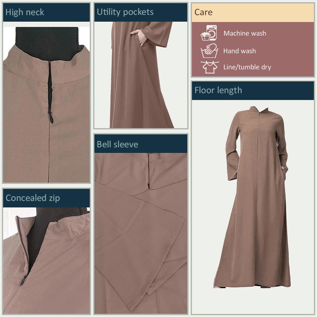 A-line silhouette abaya design
