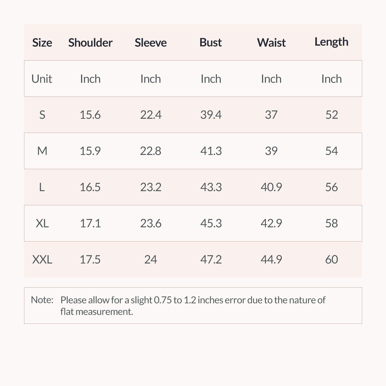 satin abaya size chart