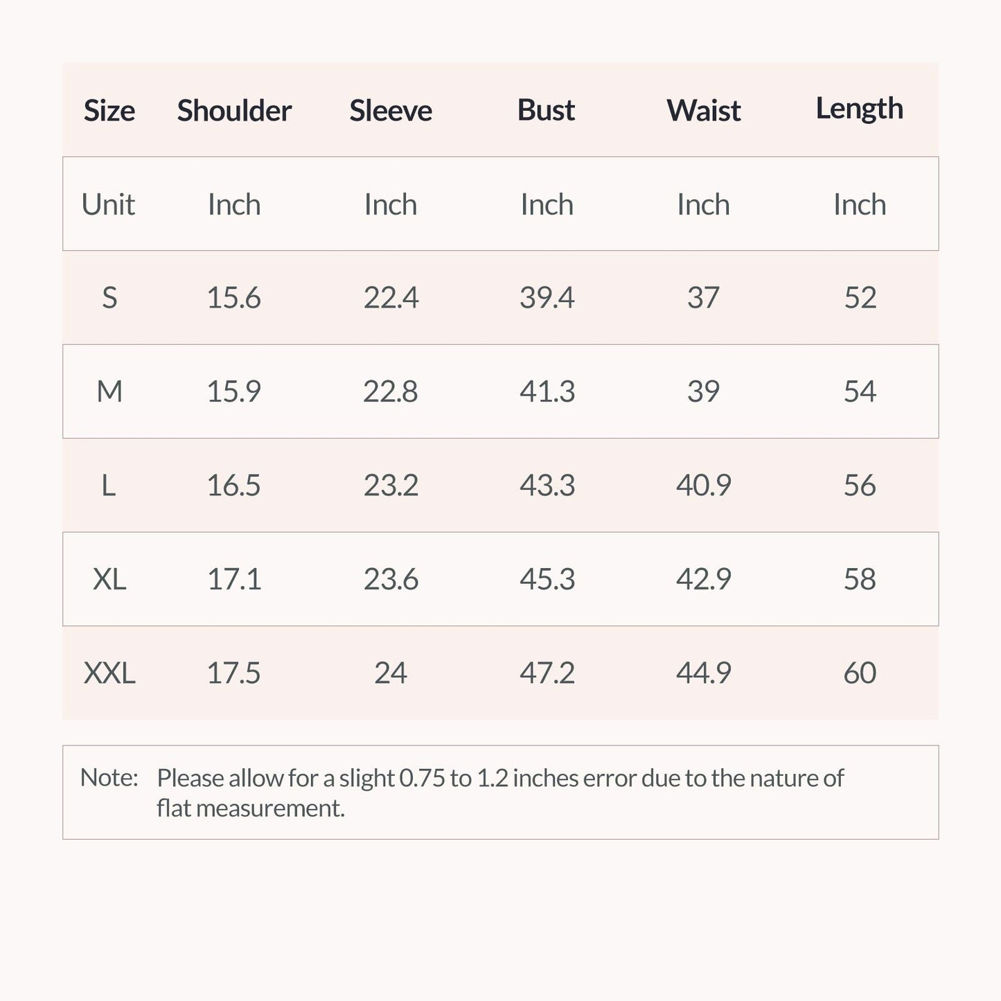 satin abaya size chart
