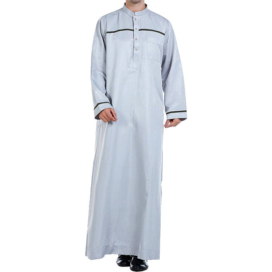 single stripe piping on chest and cuff