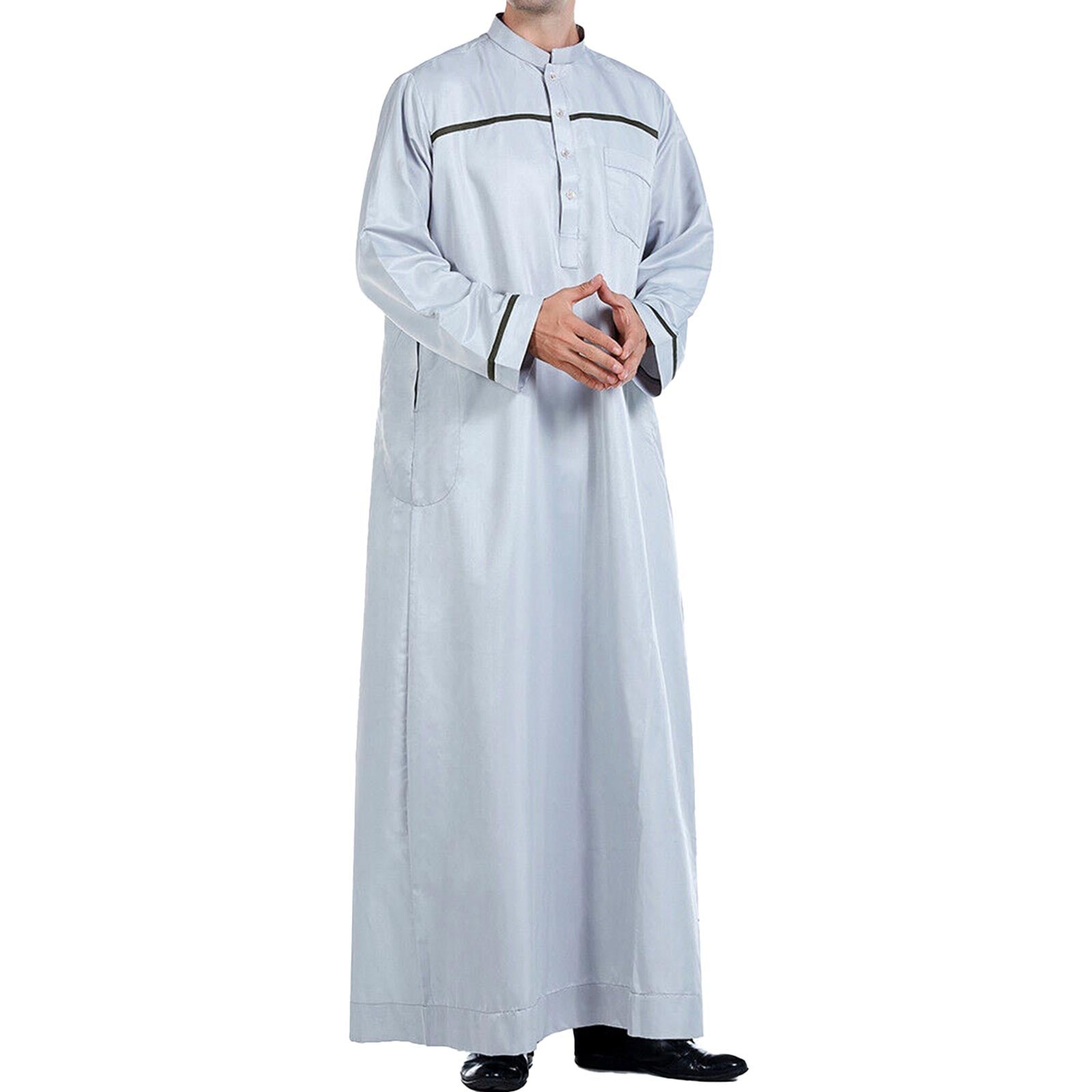 men's gray thobe