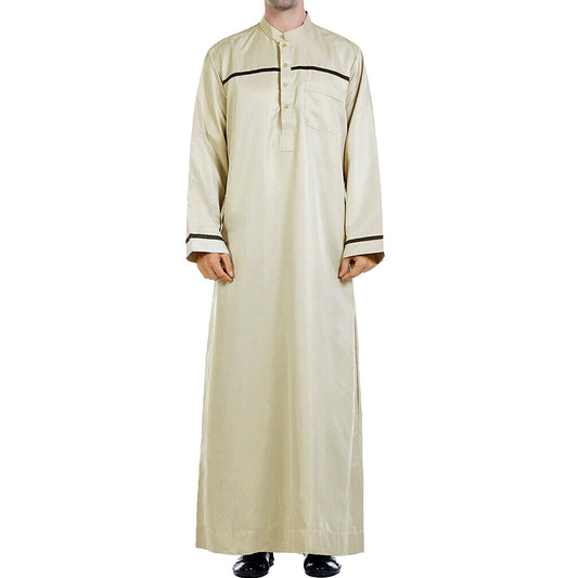 single stripe piping on chest and cuff