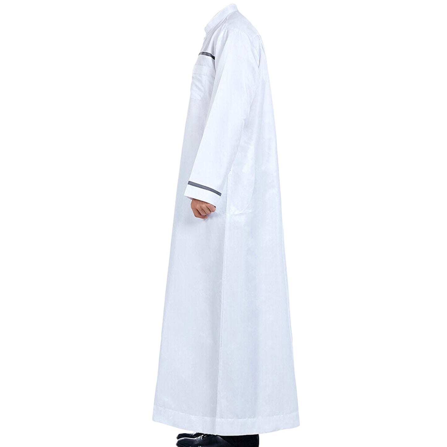 men's white thobe sideview