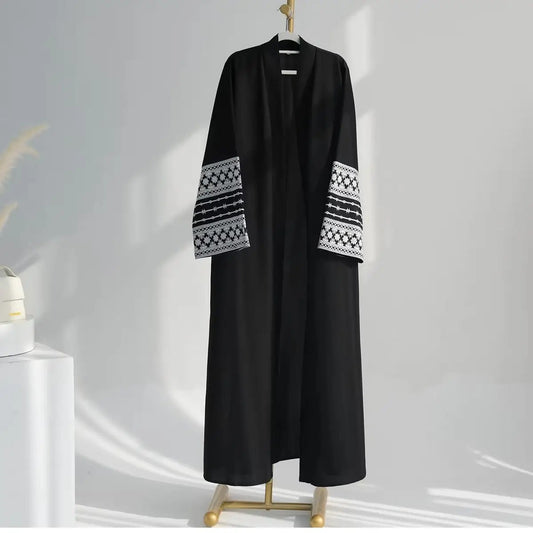 embroidered-open-front-abaya-with-matching-belt