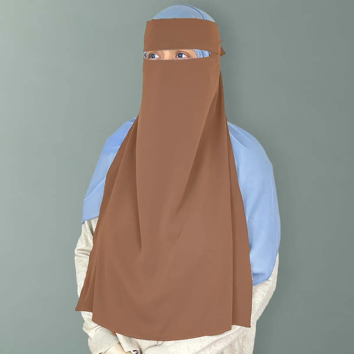 full-face and bust coverage niqab offering superior privacy and comfort
