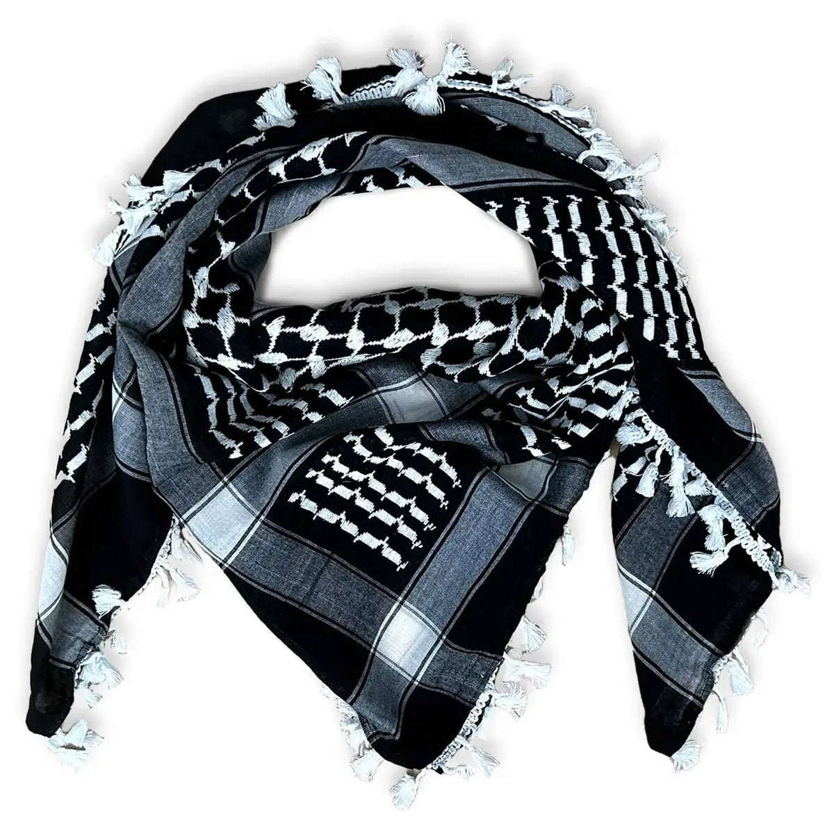black-checkered-traditional-arab-scarf