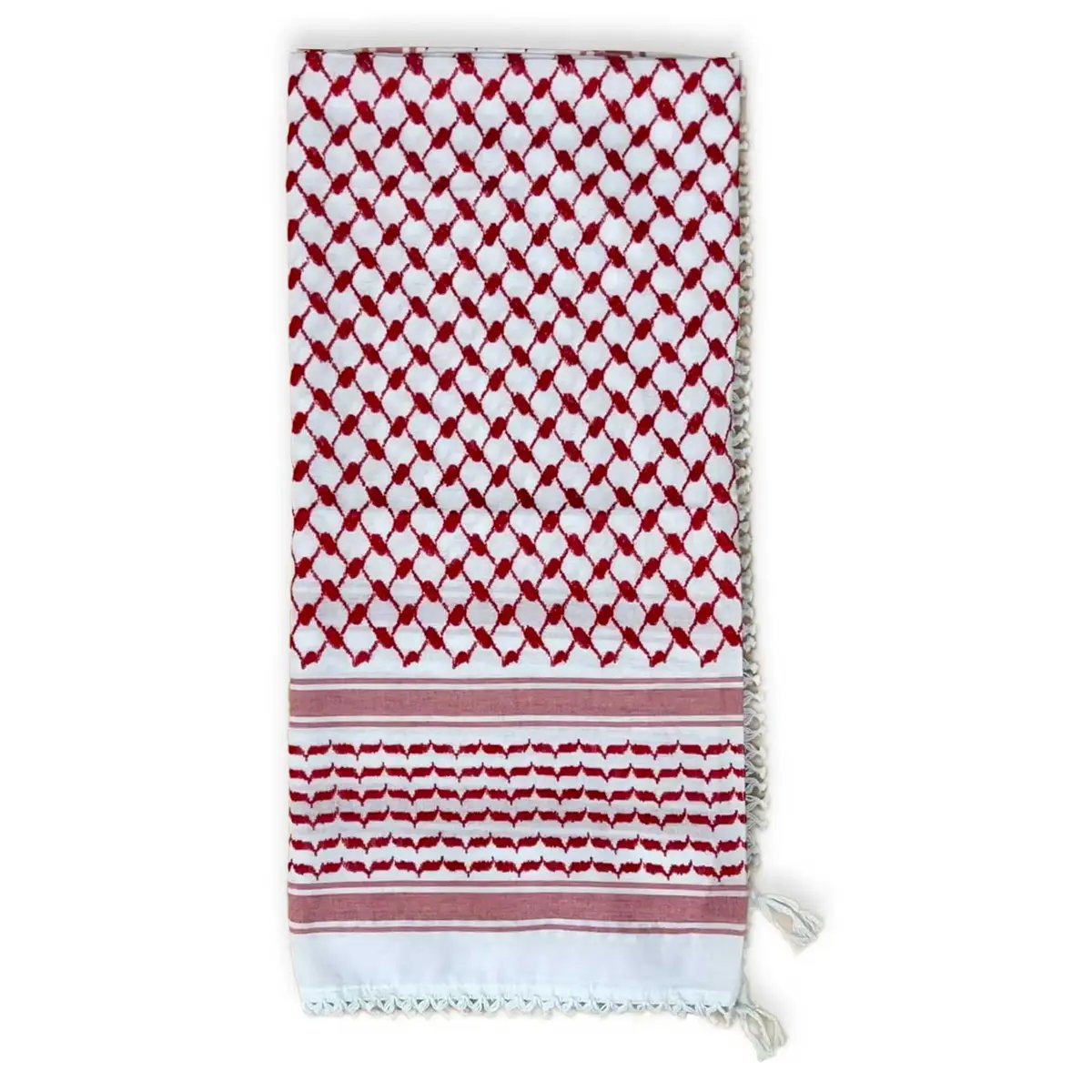 red-white-geometric-jacquard-weave