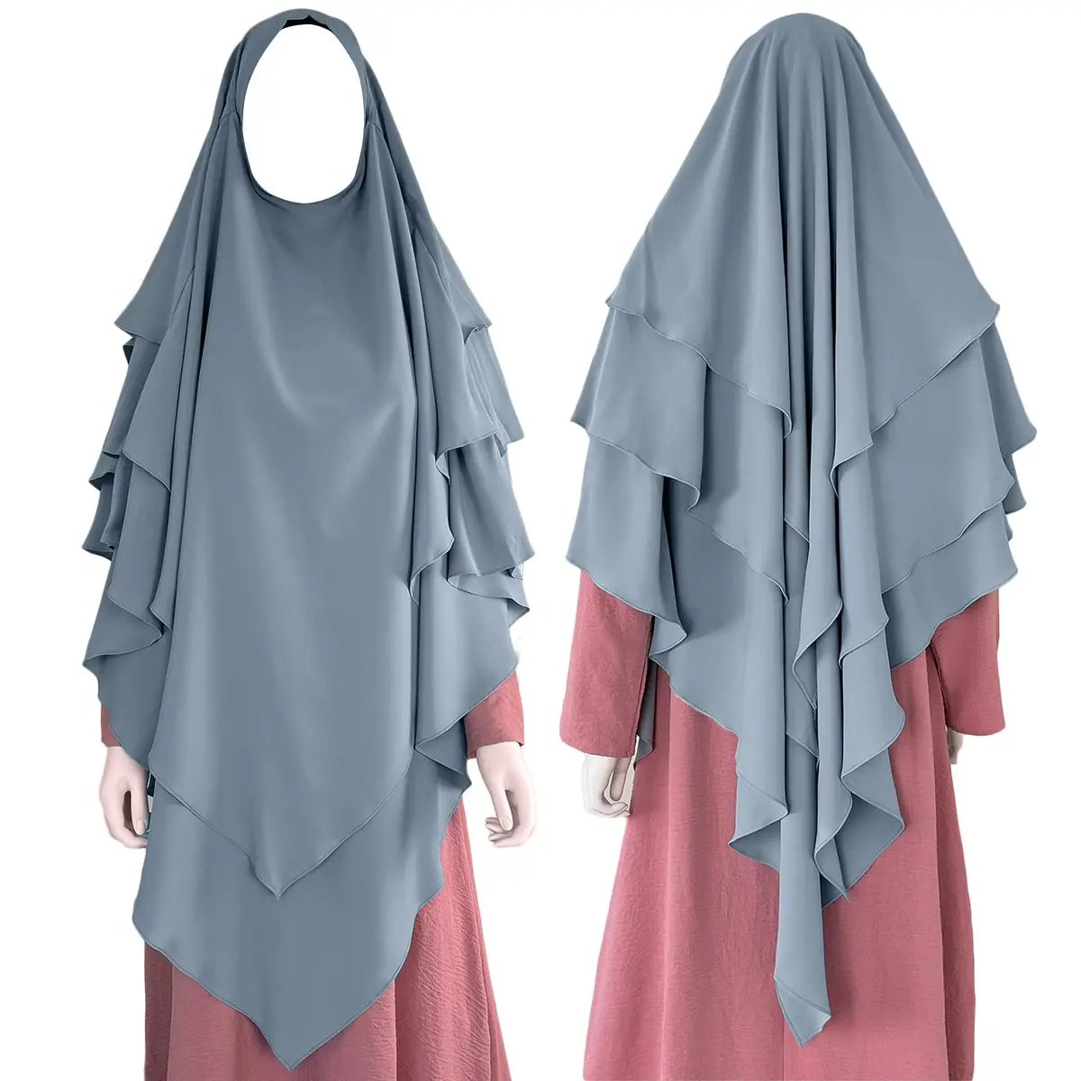 gray long khimar