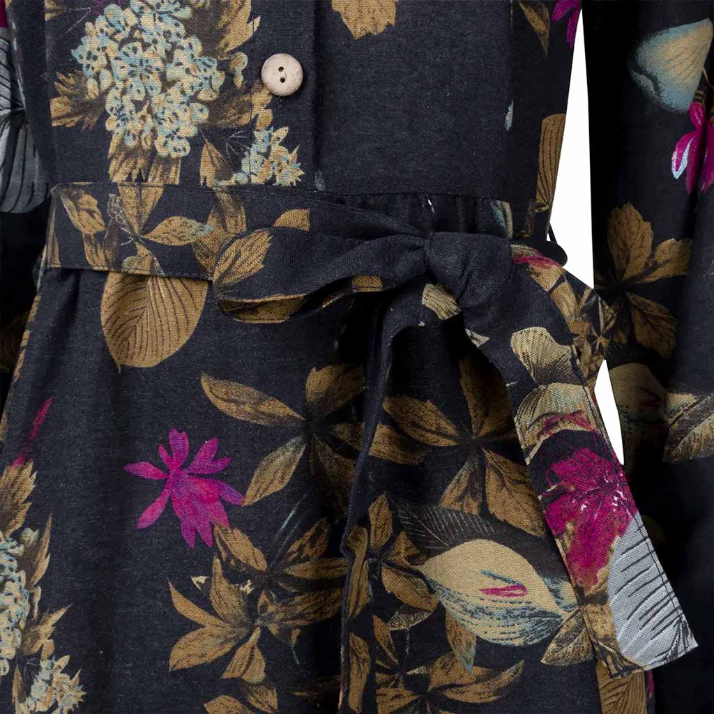 muslim long dress with waiste belt