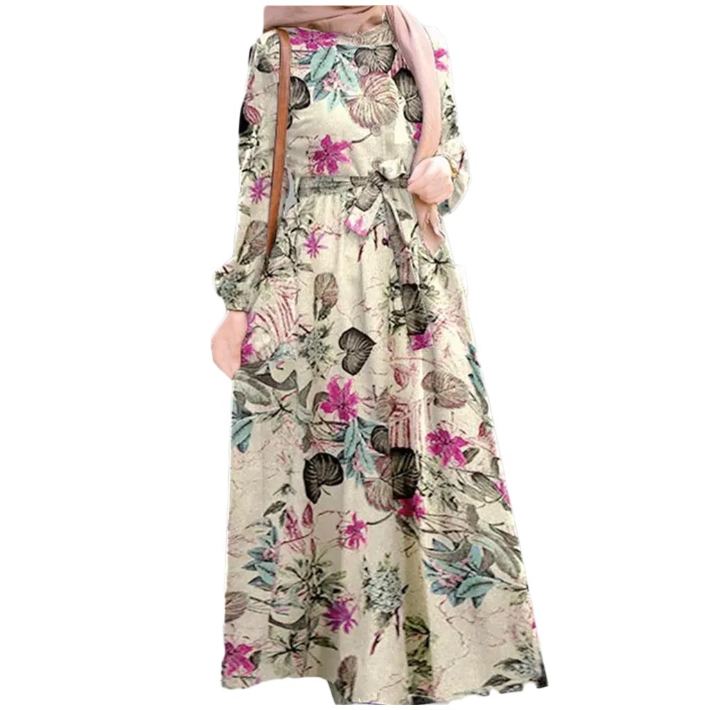 muslim long dress white