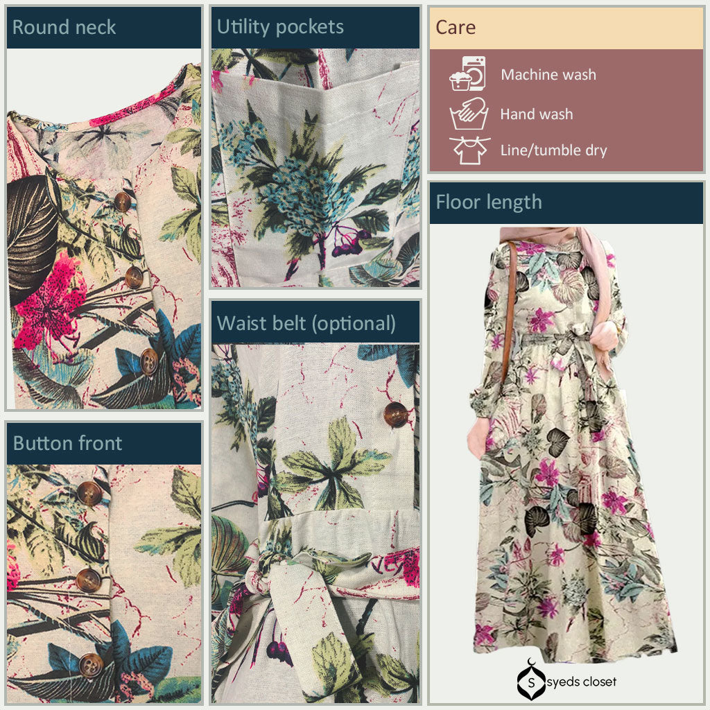 loose puff sleeve button front maxi dress