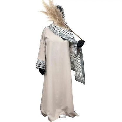 Keffiyeh Abaya Beige | Syeeds Boutique