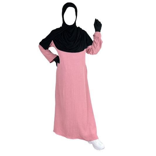 pink essential abaya dress for women