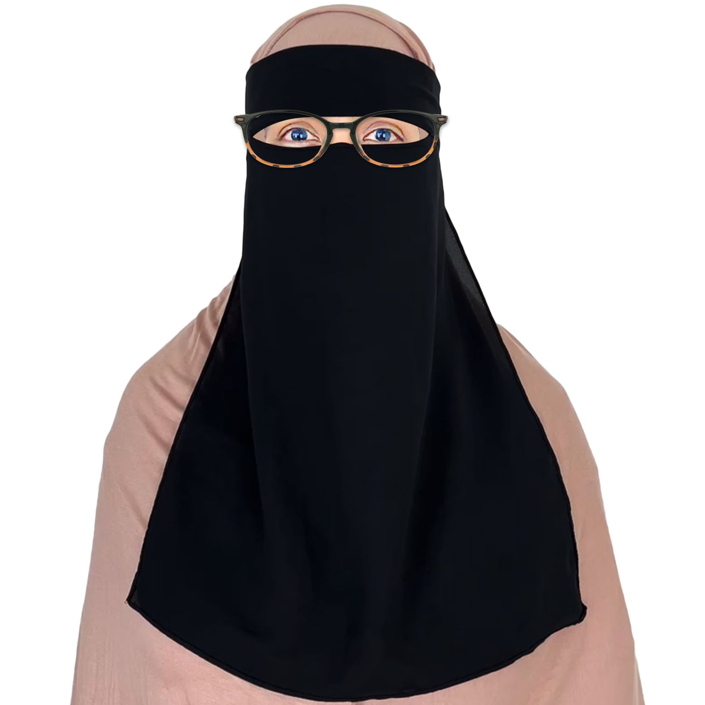 single layer chiffon black niqab