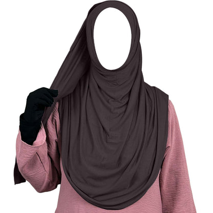 chocolate jersey hijab for Muslim women