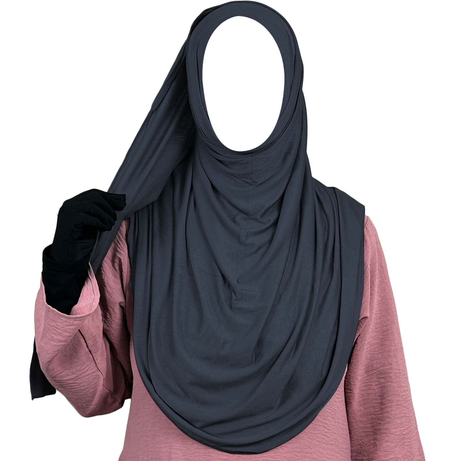 midnight blue jersey hijab for Muslim women