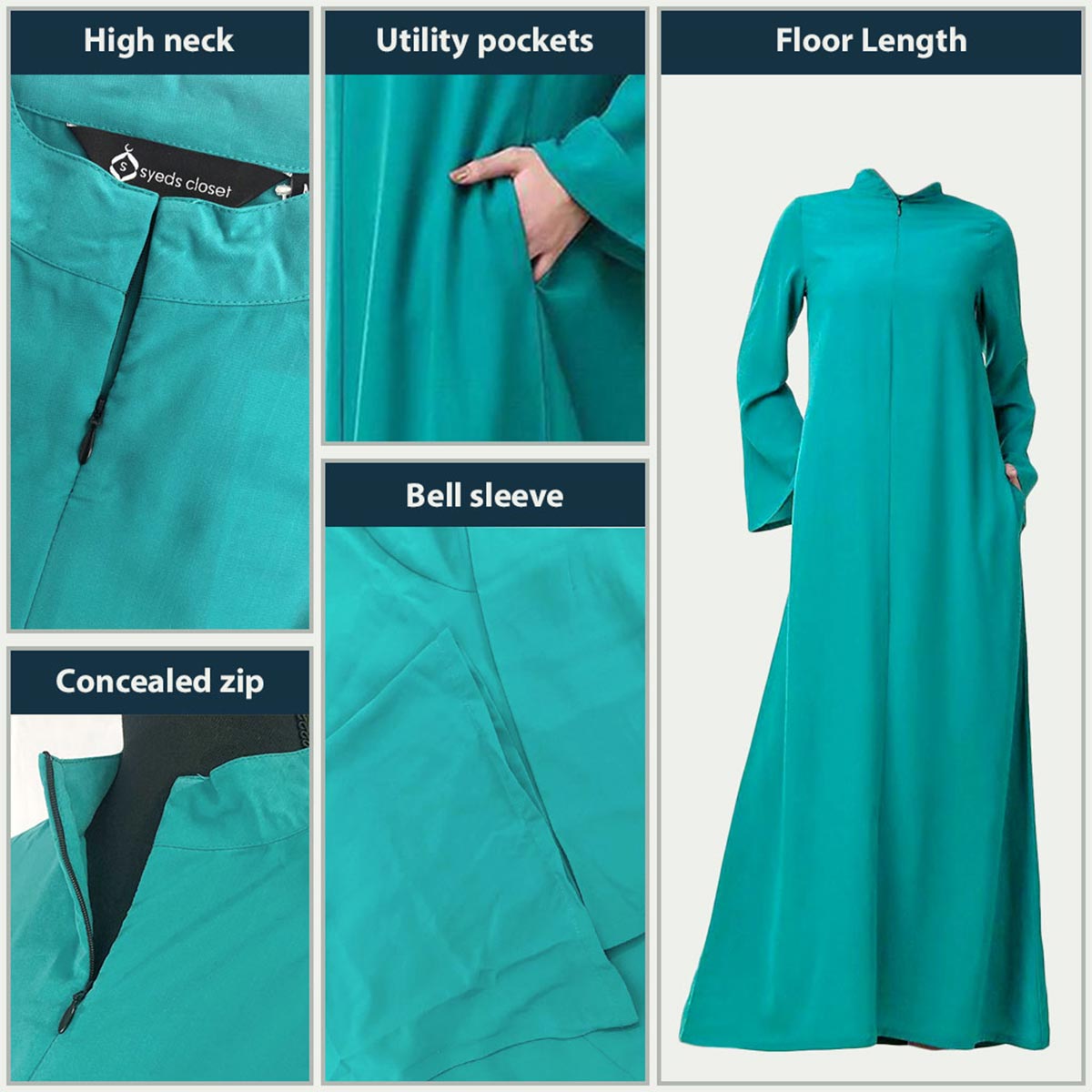 A-line silhouette abaya design