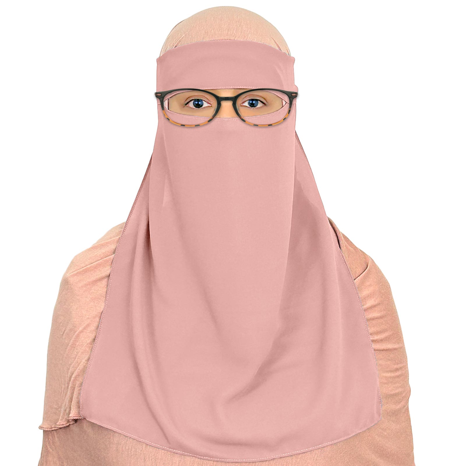 single layer chiffon baby pink niqab