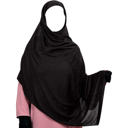 rectangular black shayla hijab