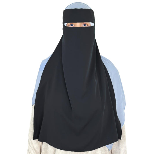 extra long black niqab for muslim women