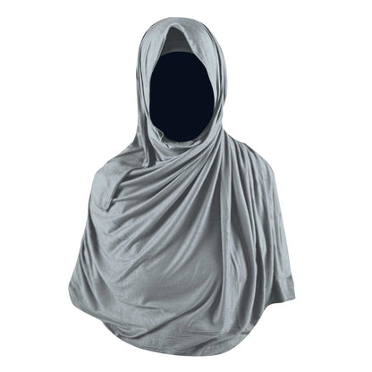 dark gray jersey hijab, large