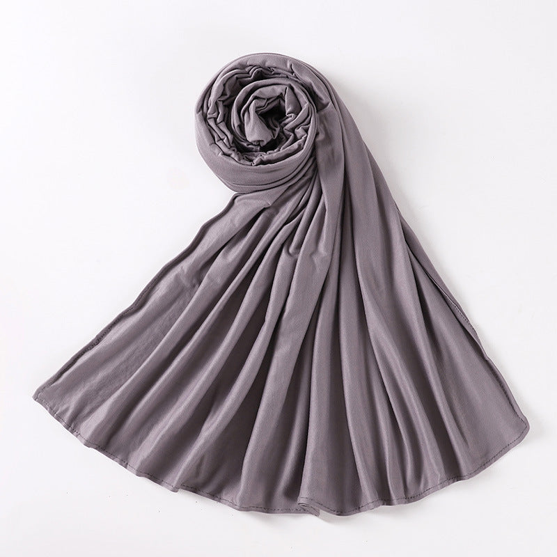 gray modal hijab head scarf