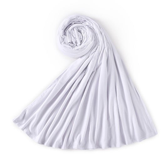 white modal hijab head scarf