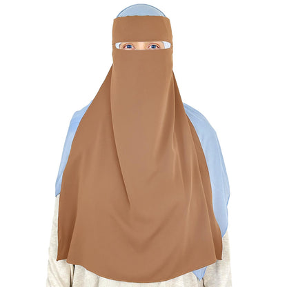 extra long khaki niqab for muslim women