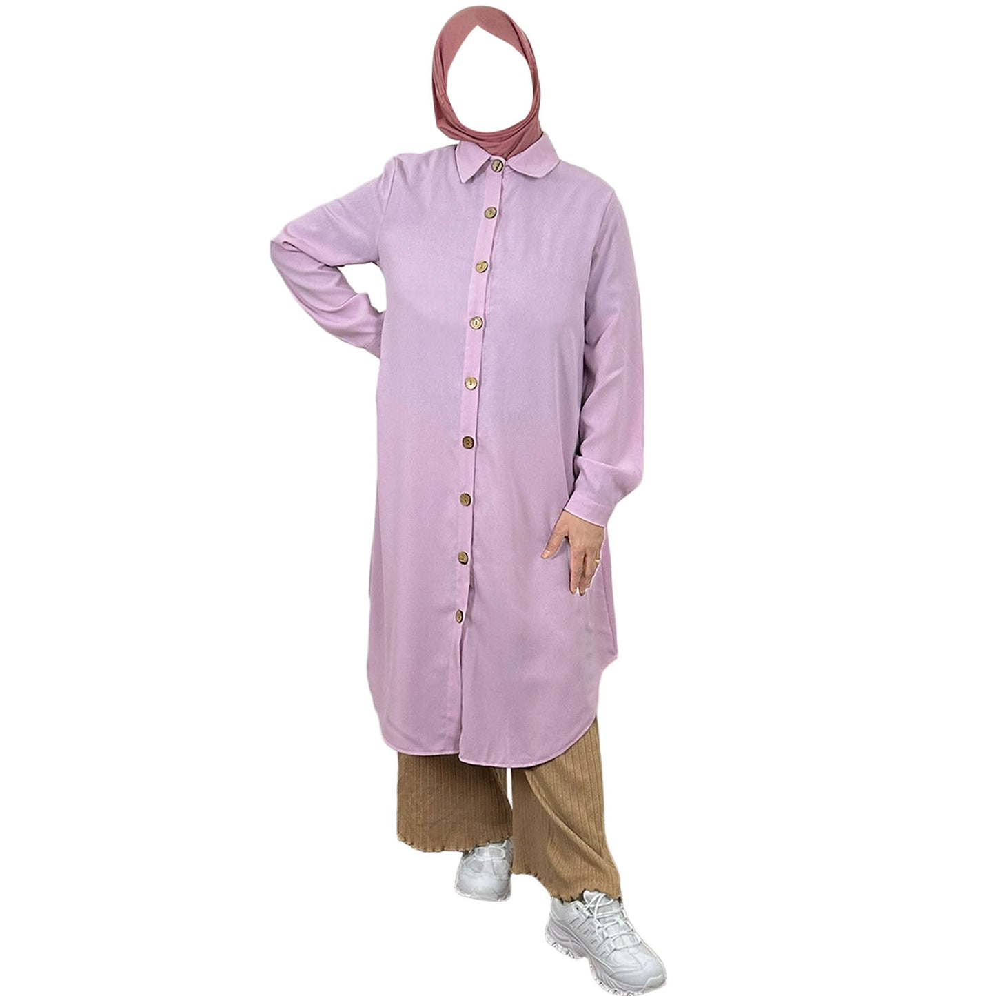 womens middle eastern long shirt pink