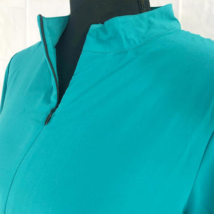 high neck collar with zipper closure