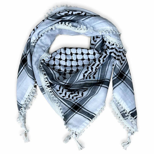 black-and-white-checkered-traditional-arab-scarf