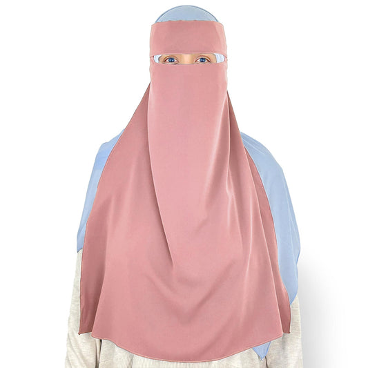 extra long pink niqab for muslim women