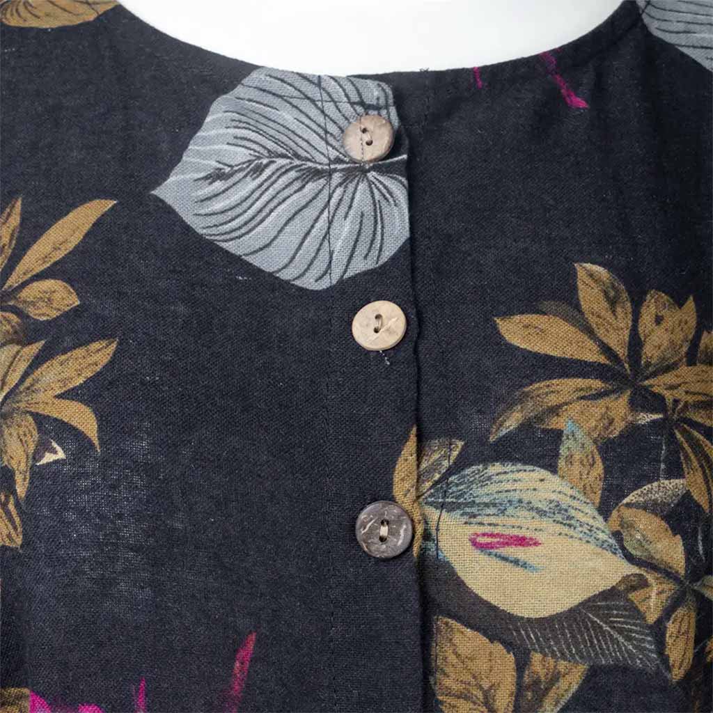 button front maxi dress